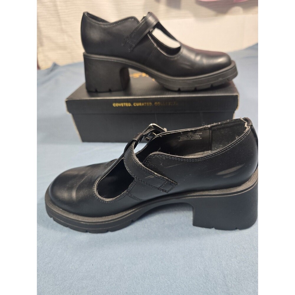 MIA Black Mary Jane Buckle Comfort Shoes Block Heel Arch Support Women's 9M - Picture 2 of 14
